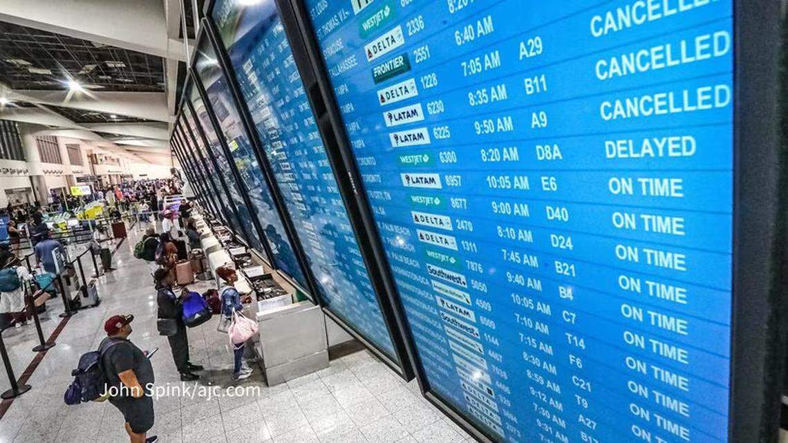 Hurricane Idalia has prompted some flight cancelations from Florida to Atlanta Wednesday.