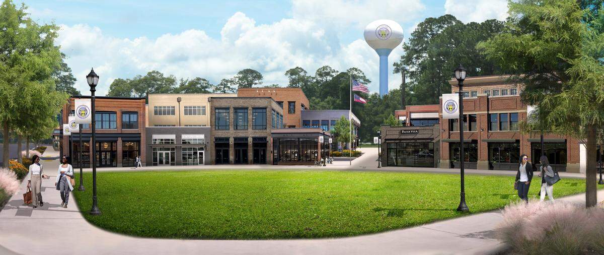 A rendering by the University of Georgia’s Carl Vinson Institute of Government of the city of Warner Robins vision for northeastern quadrant of Commercial Circle