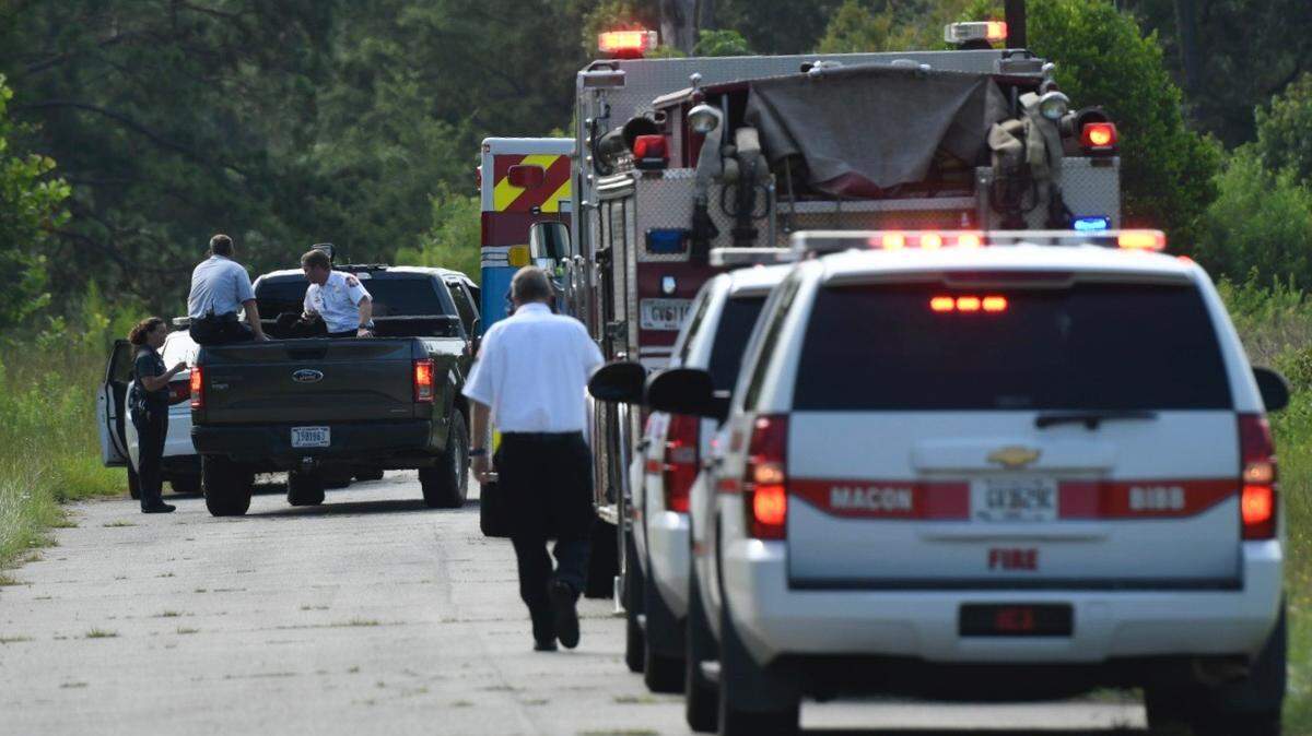 Macon-Bibb County firefighters and sheriff’s deputies searched Tuesday morning through the woods off of Ridgely Court after the boat of a man reported missing on the Ocmulgee River was seen in South Bibb County.