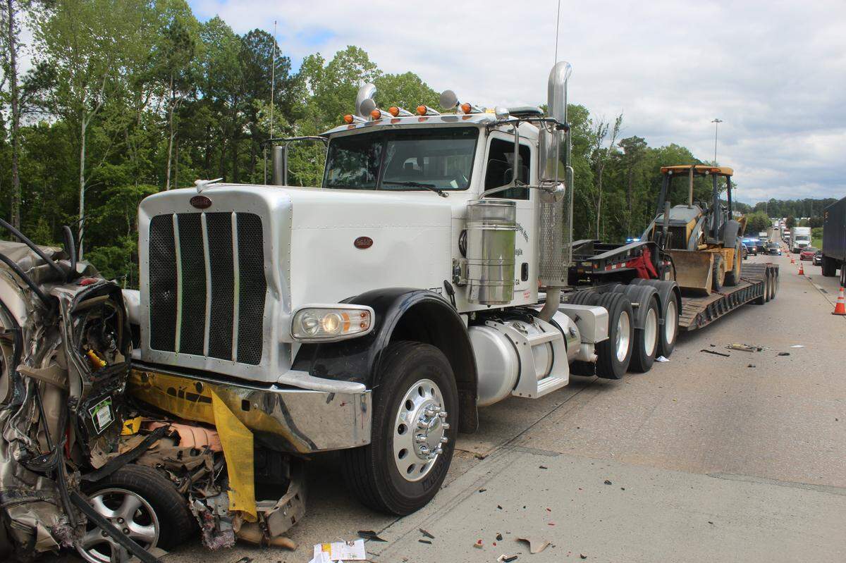 A picture of the scene that depicted the aftermath of a fatal collision on April 30, 2020, after Arthur Waldrip was distracted and crashed into Macon pastor Clifford Scott’s car. Waldrip was sentenced to six years in prison.