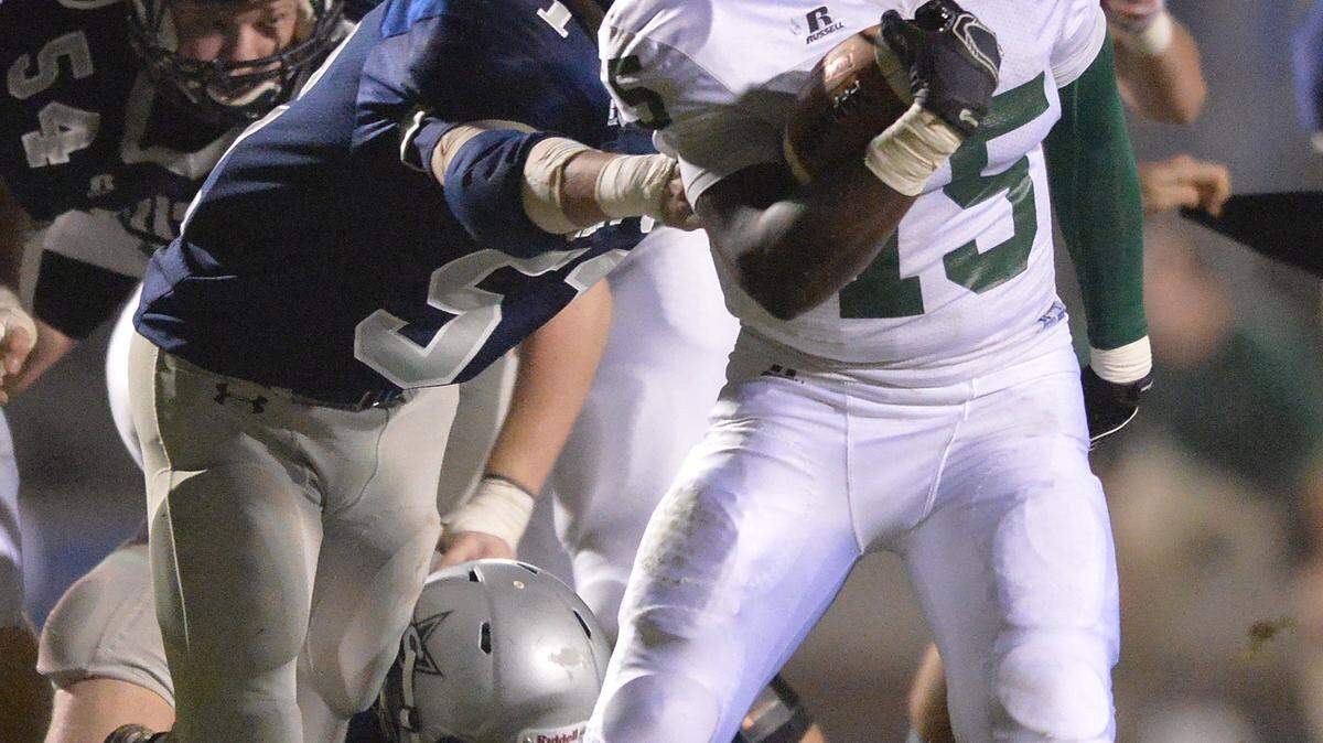 Aquinas running back D'Angelo Durham and the Fighting Irish have defeated Stratford twice this season.