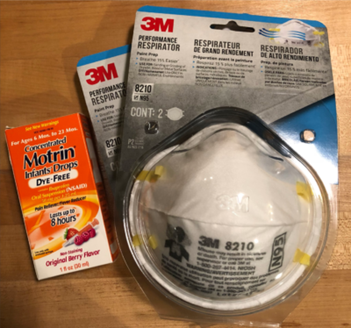 Supplies the family took to China.