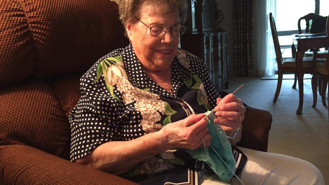 They’re not halos, but for cancer patients she makes them for, they might as well be