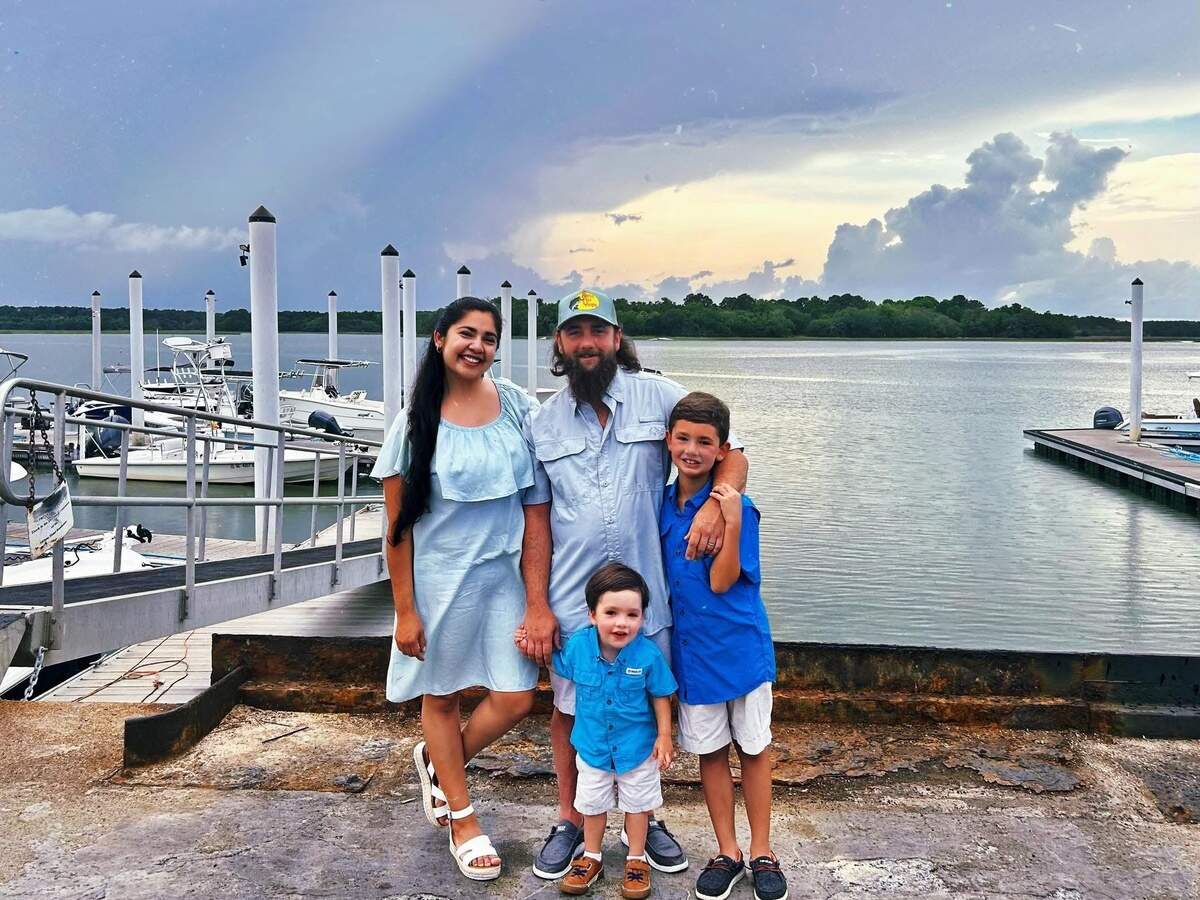 Robert Jackson, pictured with his wife, Jackie, and sons Noah and Lucas. Robert Jackson died in a car crash on Monday in Macon. A GoFundMe for his family raised over $30,000 at the time of publication.