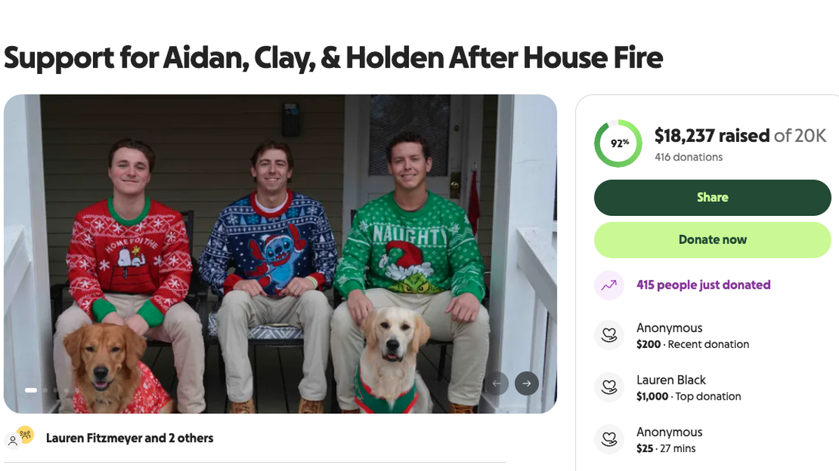 Three Georgia College & State University seniors are seeking community support following displacement of a recent house fire in Middle Georgia.