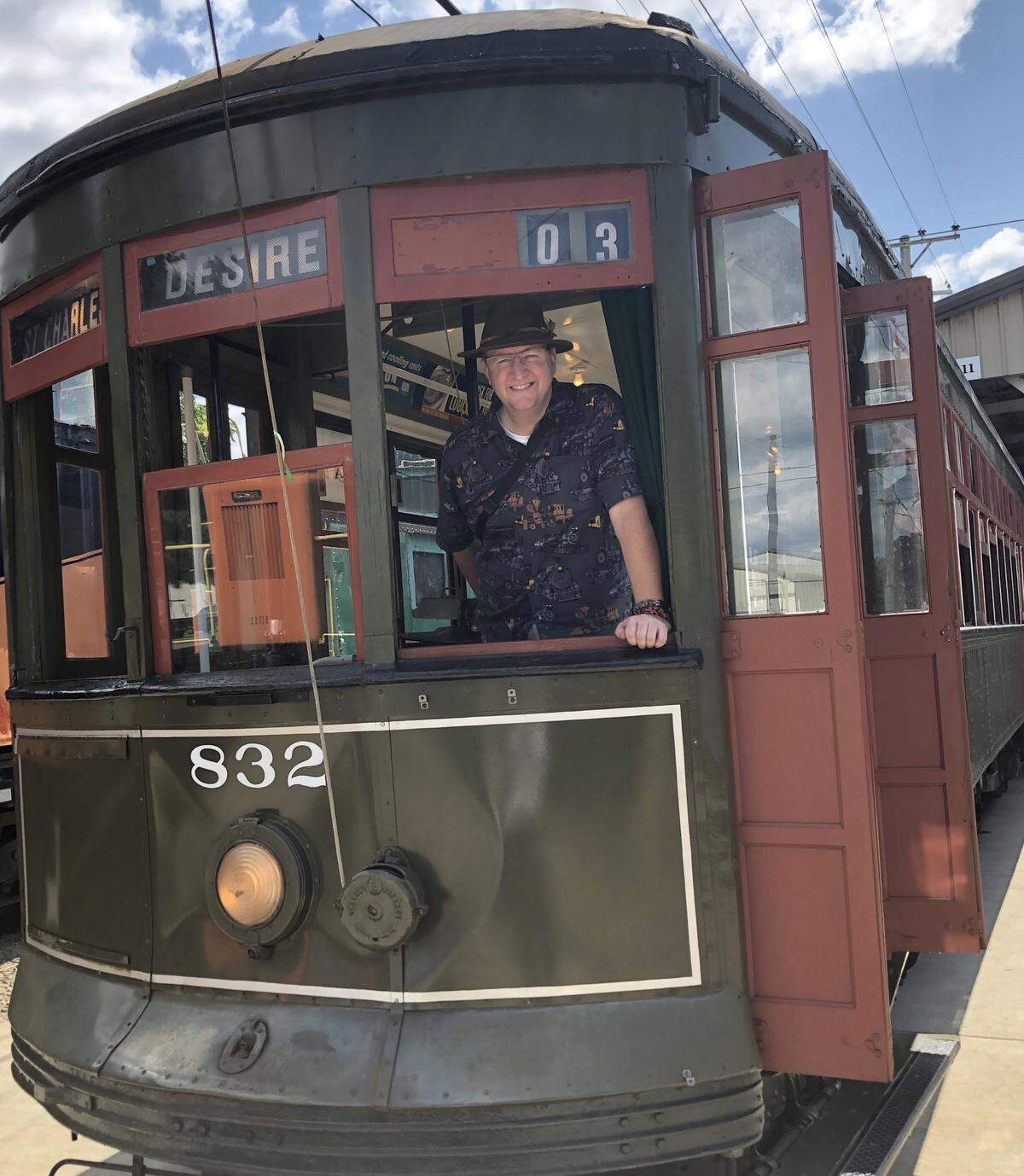 Ralph Hawkins, minister at Northminster Presbyterian in Macon, poses for a photo at the Pennsylvania Trolley Museum in Washington, Pennsylvania.