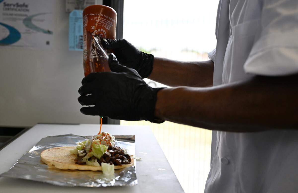 Macon Halal Eats sits off of Forest Hills Road on Tuesday, April 22, 2025, in Macon, Georgia. 