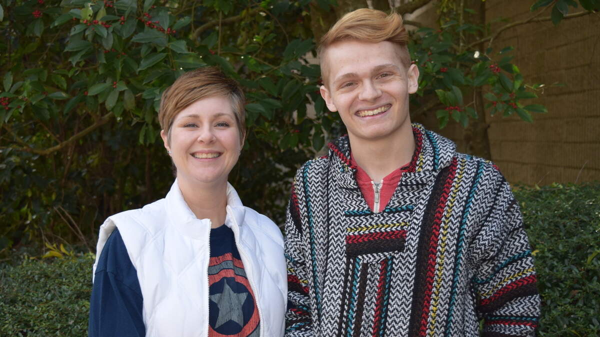 Stratford's Dylan Quintal, right, was named Bibb County's STAR Student and chose Michelle Fleming as his STAR Teacher. 