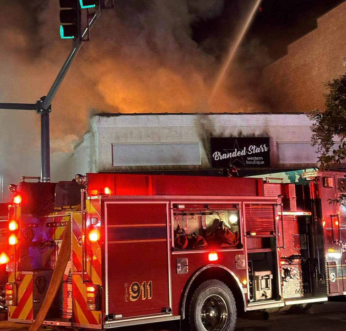 Branded Starr Western Boutique in Forsyth was damaged in a fire on August 27, 2024.
