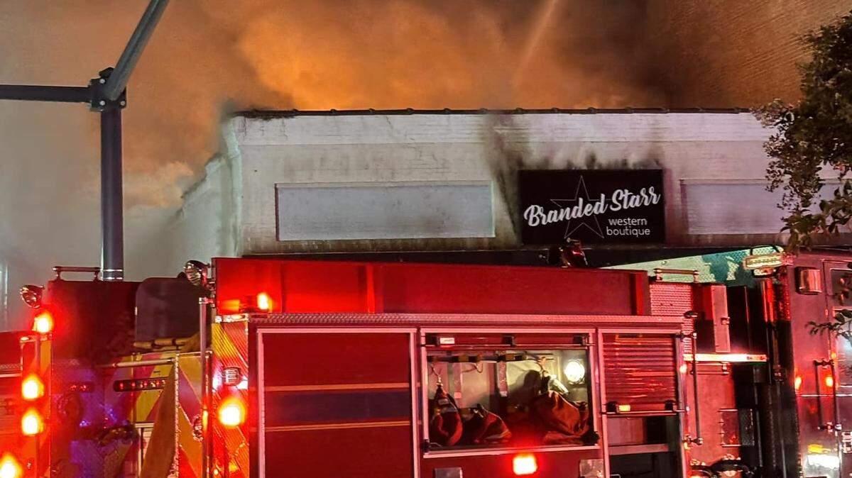 Branded Starr Western Boutique in Forsyth was damaged in a fire on August 27, 2024.