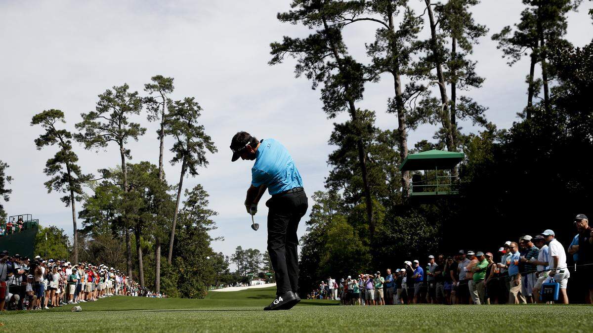 Bubba Watson, during a practice round at the 2018 Masters.