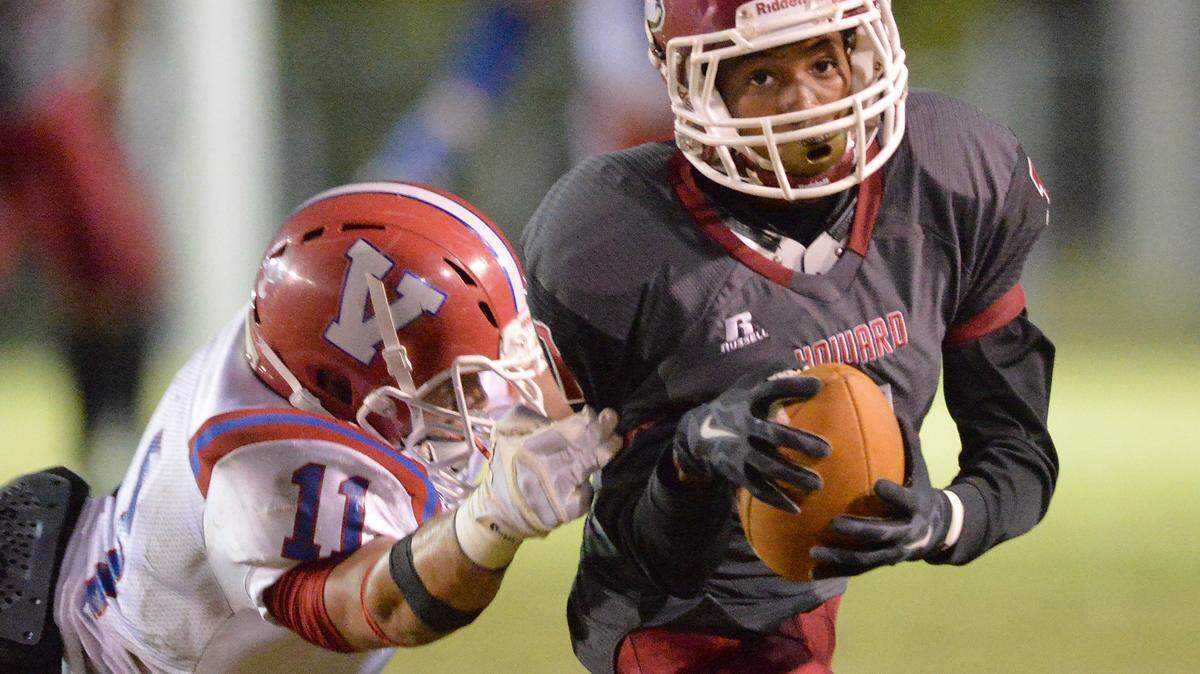 Jerin Means, right, and the Howard Huskies need a win over Baldwin and an Upson-Lee win over Veterans in order to make the playoffs.