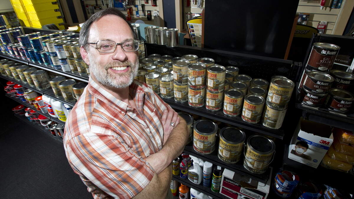 WOODY MARSHALL/THE TELEGRAPHKen White, owner of Macon Color Wheel pictured recently at his store.