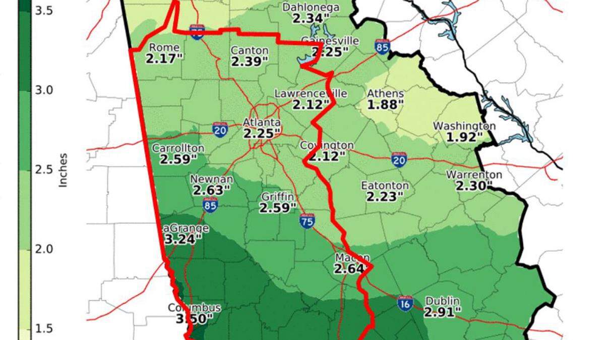 Tihe National Weather Service has issued a flash flood watch for areas shaded in red as heavy rain is expected Thursday evening until Friday evening.