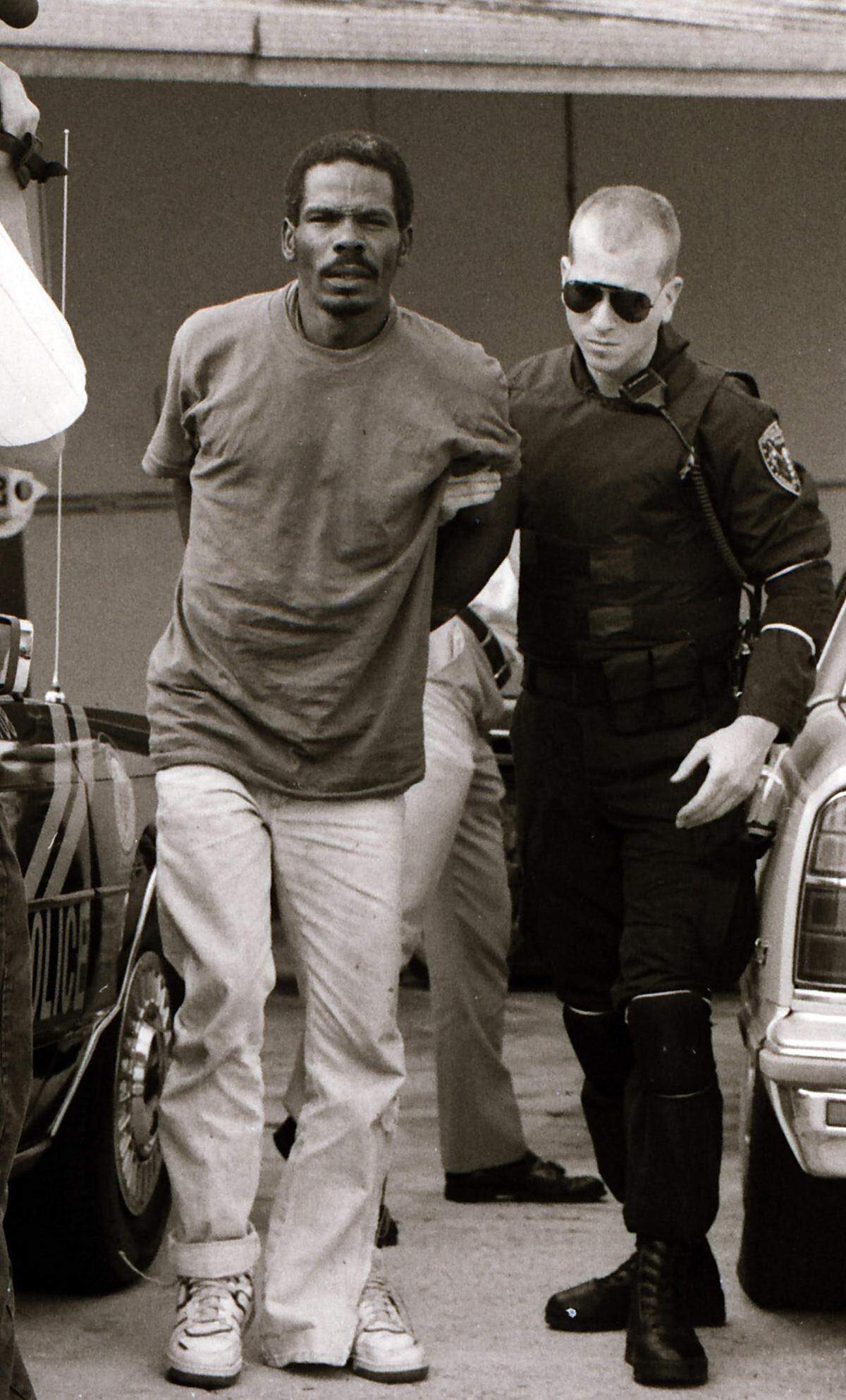 Lafayette Hall soon after his arrest at the Macon Mall on July 1, 2003.