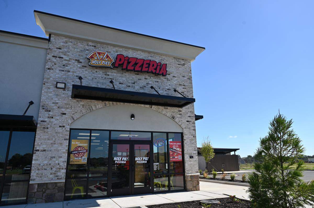 Holy Pie! Pizzeria at 1818 Houston Lake Road, Suite B1300, in Perry, Georgia, is the first restaurant to open in the new Perry Parkway Project.