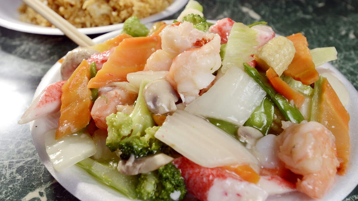 Deluxe includes shrimp, lobster, scallops and imitation crab meat at Stir King in Warner Robins.