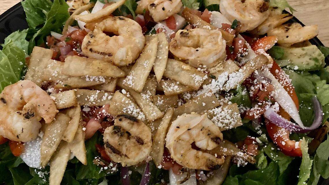 Chili Lime Salad with Shrimp from Baja Fresh at 810 Ga. 96, Suite 100-200, in the Century Market Plaza in Warner Robins.