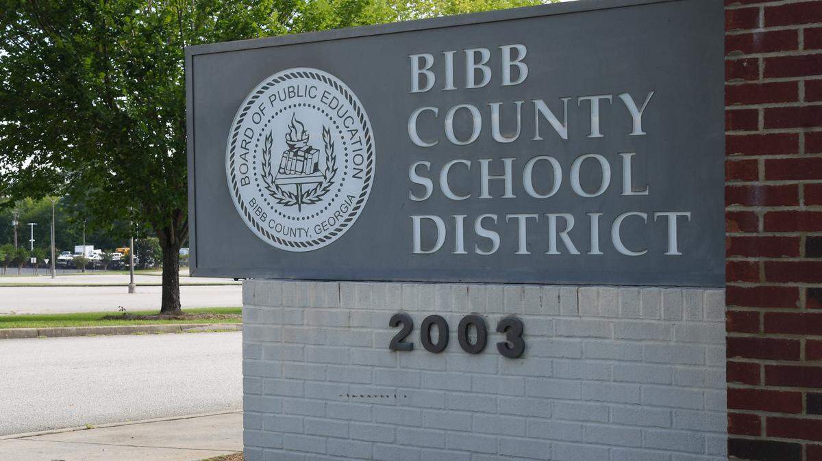 A sign outside of the Bibb County School District Professional Learning sits off of Riverside Drive on Wednesday, July 24, 2024, in Macon, Georgia.