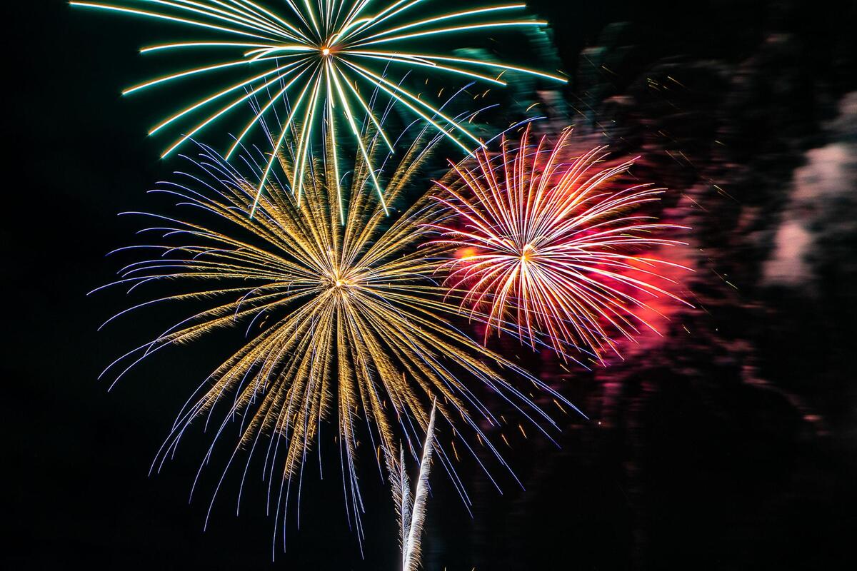 Fireworks soar in the sky over the 39th Annual Independence Day Celebration in Warner Robins.