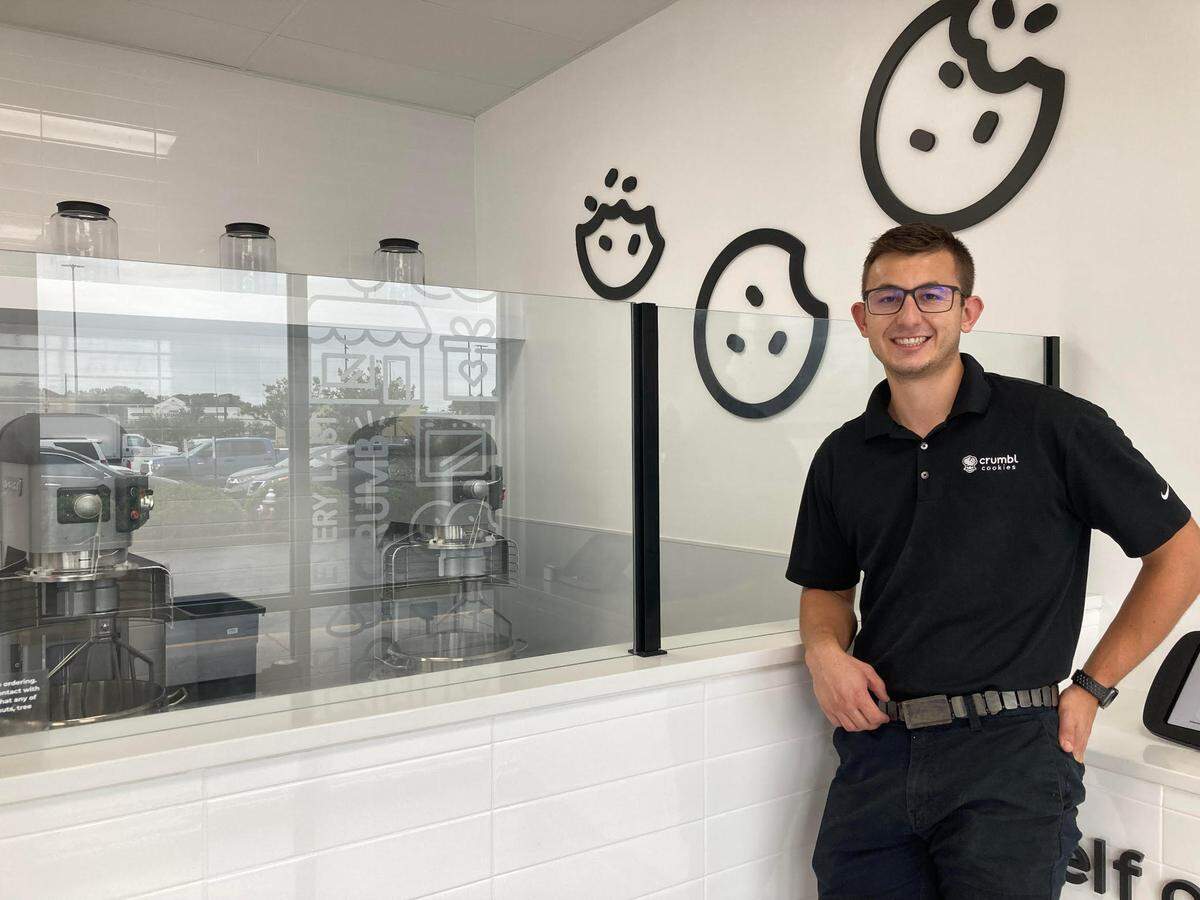 Chase Murphy, one of the franchise owners of the Crumbl Cookies store at 2907 Watson Blvd., Suite C1, in Warner Robins. The new store, the first Crumbl Cookies in Middle Georgia, is opening soon.