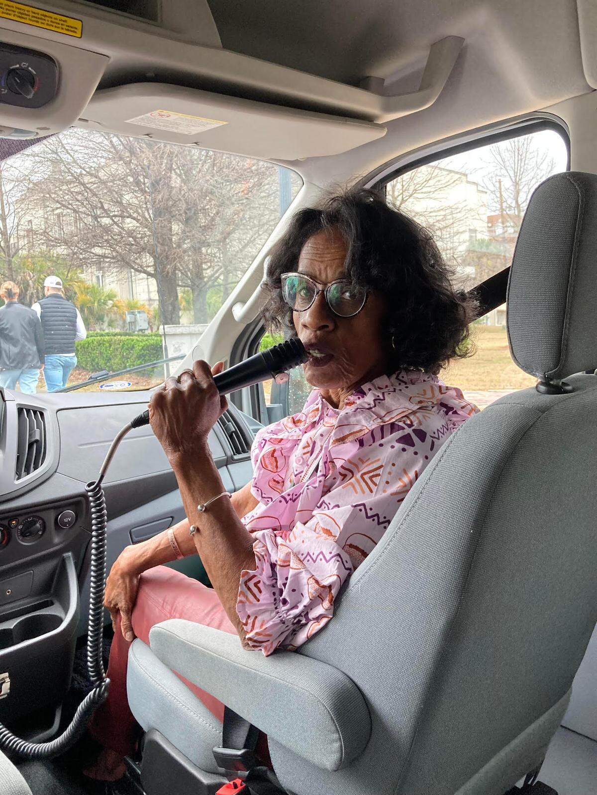 Visit Macon tour guide Janice Habersham narrates the African American Heritage Van Tour.