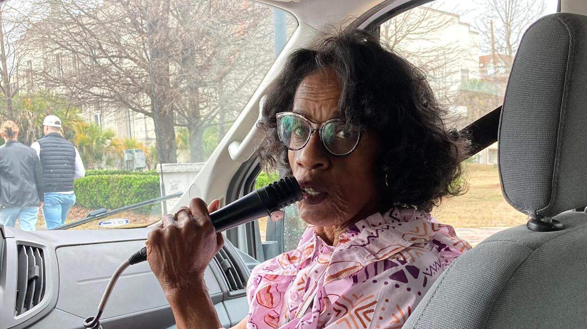 Visit Macon tour guide Janice Habersham narrates the African American Heritage Van Tour.