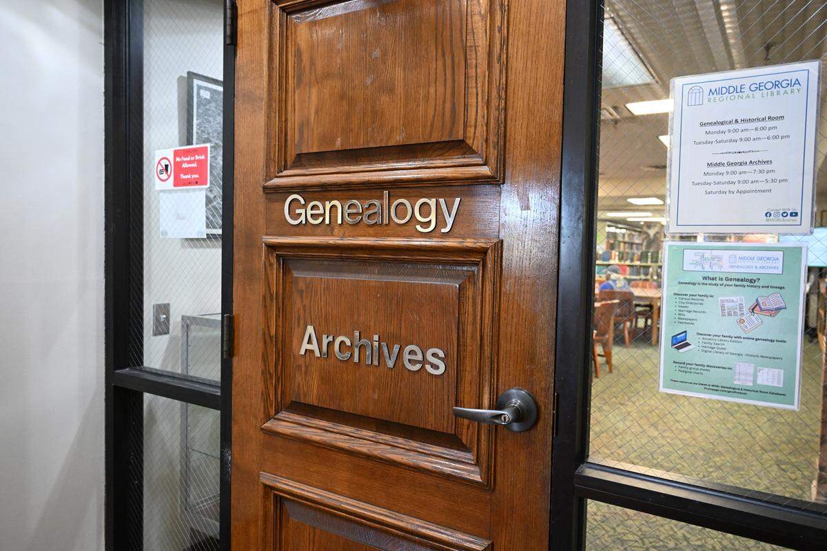 The Genealogy and Historical Room sits inside the Washington Memorial Library in Macon, Georgia.