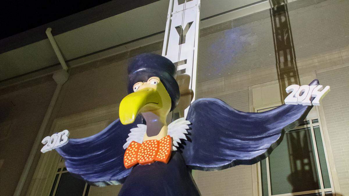 STEPHEN JONES/SPECIAL TO THE TELEGRAPHBob the Buzzard ushers in a new year in Perry during the city's annual New Year's Eve Buzzard Drop.