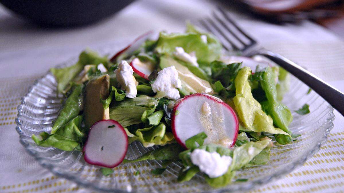 Spring Green Salad with Creamy Shallot Vinaigrette.