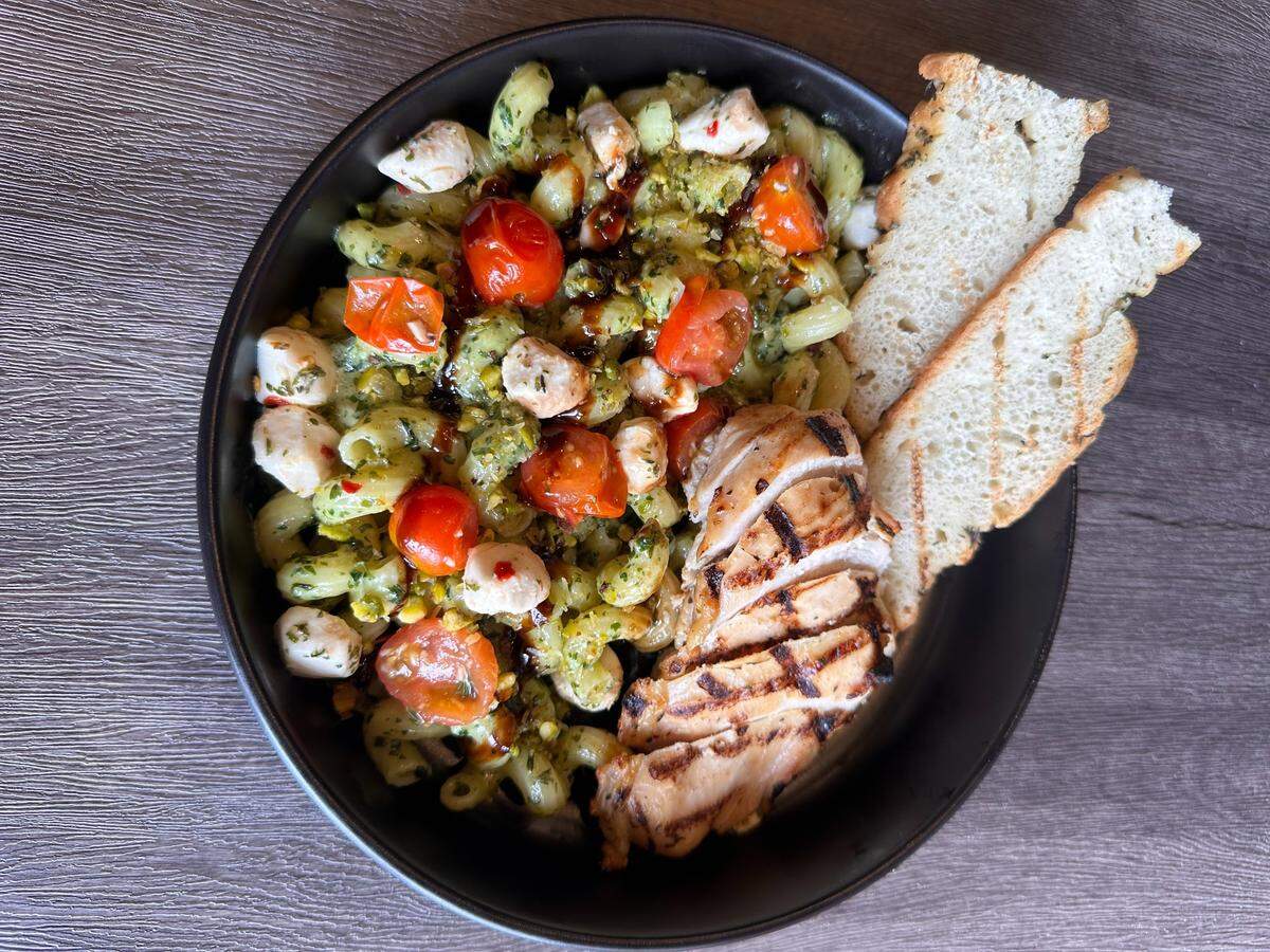 Caprese pasta will be one of the new lunch menu items offered at Edgar’s Bistro when the restaurant reopens on Aug. 1.