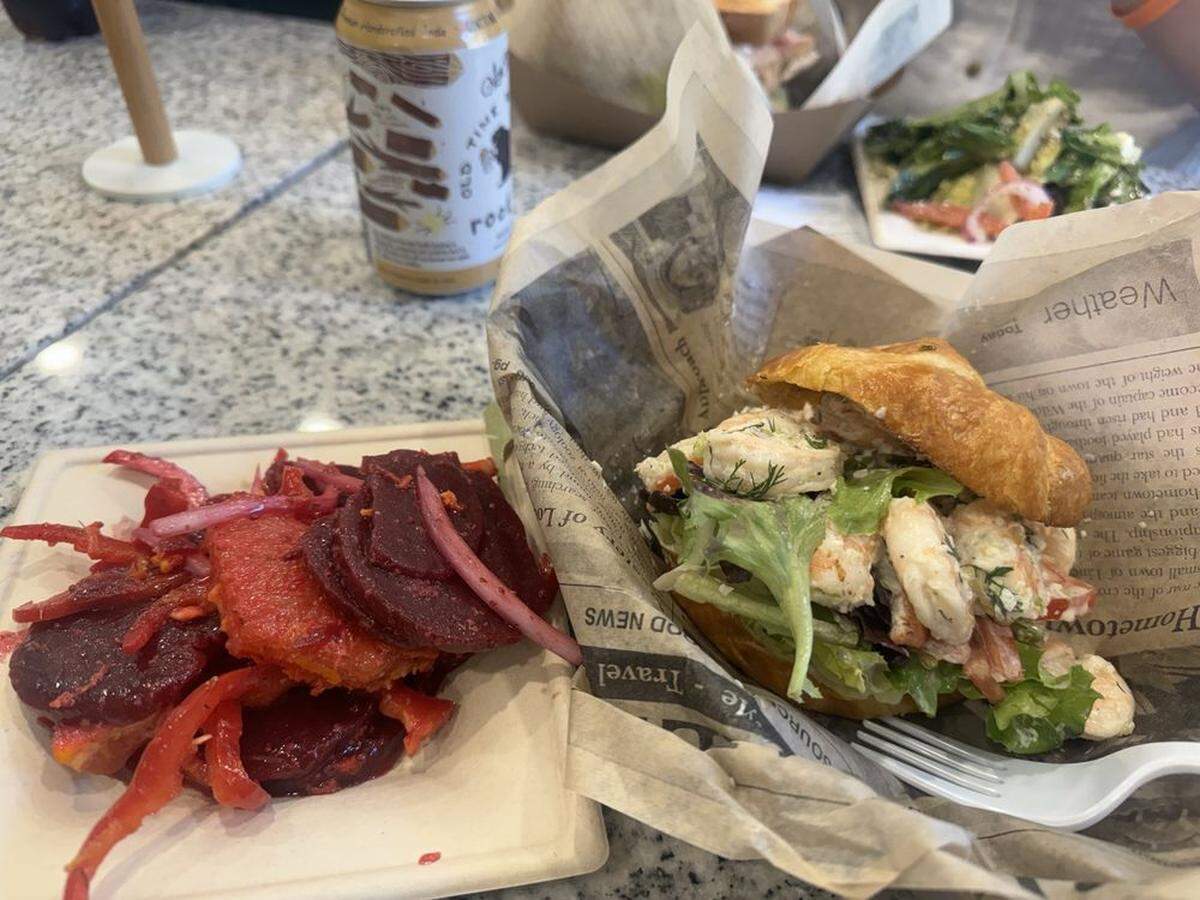 Shrimp salad sandwich at Urban Deli.