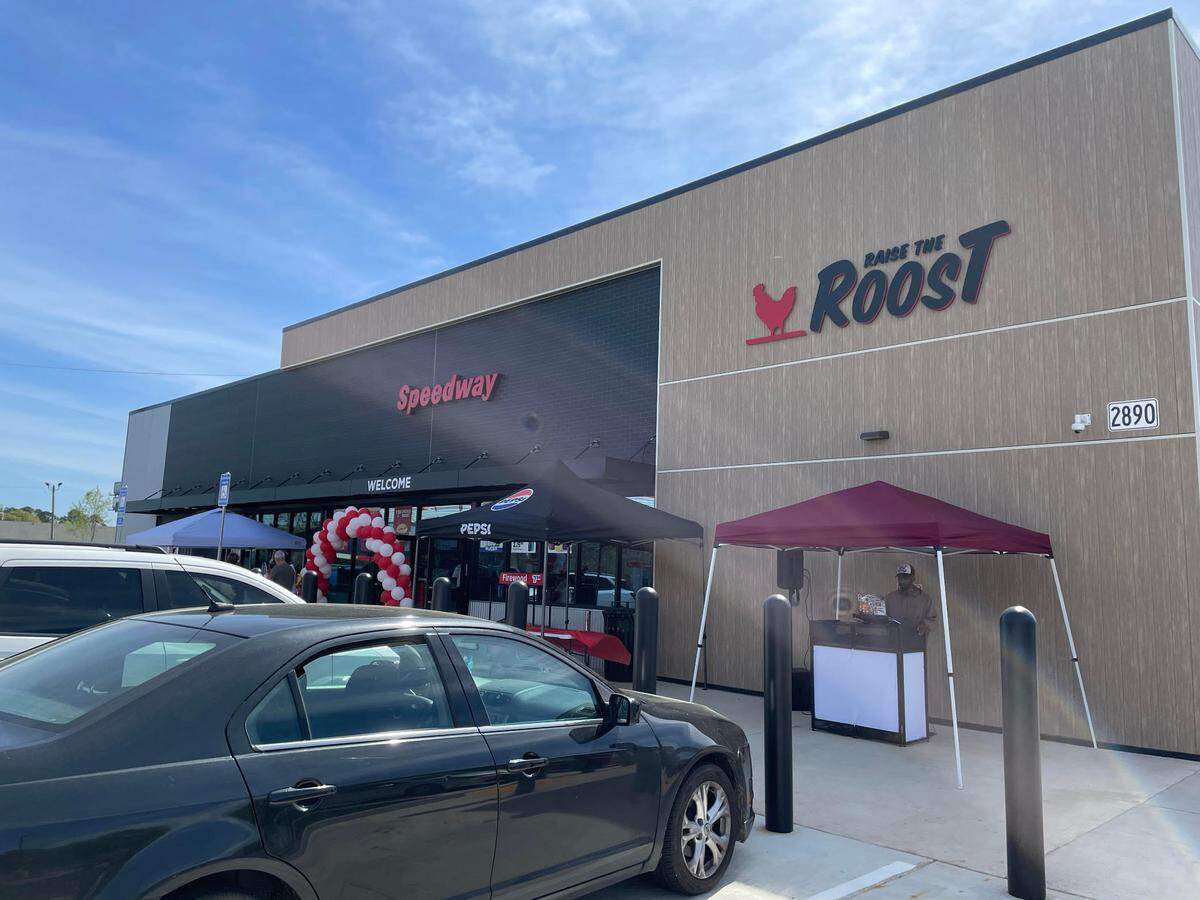 Raise the Roost Chicken & Biscuits celebrates its grand opening Thursday and Friday, April 27-28, 2025, inside a Speedway off the Ga. 247 Connector near Interstate 75 on property annexed by Warner Robins in Pech County.