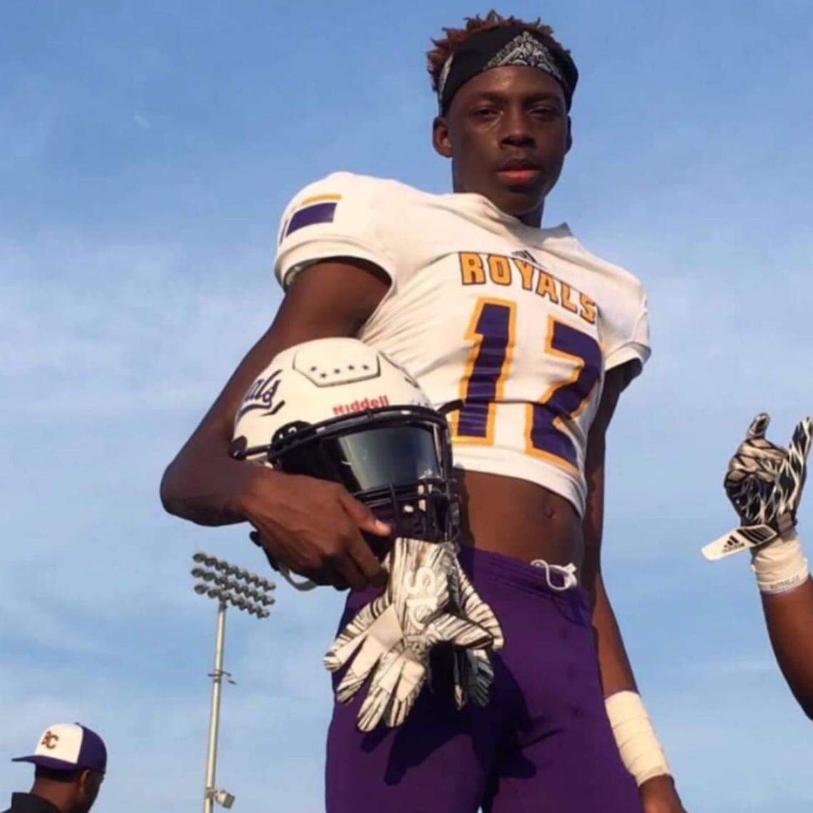 Deandre Pitts in an undated photograph from when he played football at Bleckley County High School.