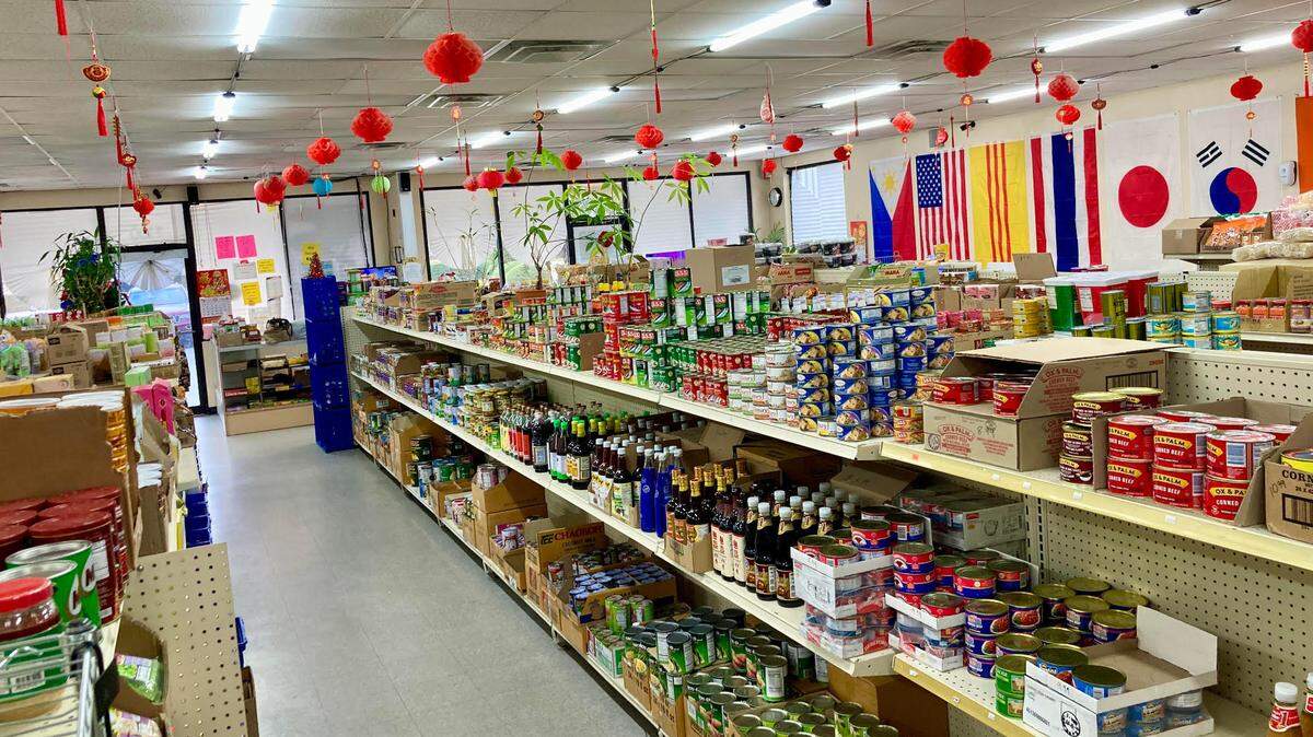 Most of the aisles in the AB&C Oriental Store in Warner Robins are stocked by the Asian country the food items came from.