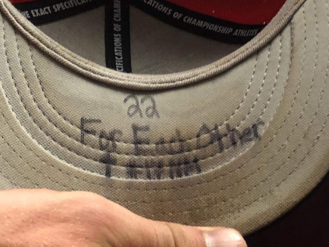 Before each game, UGA third baseman Aaron Schunk takes a black permanent marker to write “For each other” and his jersey number, 22 inside the bill of his cap. It’s followed by the number of his former teammate at the Lovett School who committed suicide in 2018. Schunk’s junior season is played in memory of his late friend.