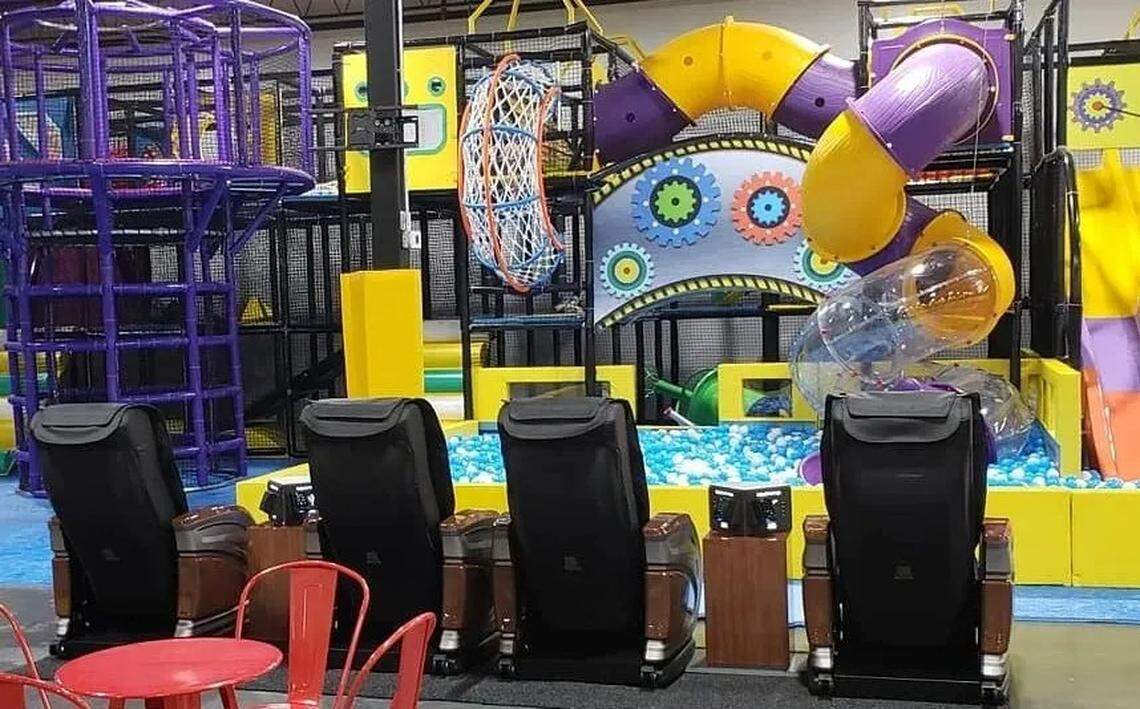 A more than 40,000-square-foot, three-story Xtreme Air Mega Park is going up at 705 Osigian Blvd. on 5.81 acres next to a Warner Robins fire station. The trampoline park is expected to feature massage chairs like these for parents who just want to relax and watch their children.