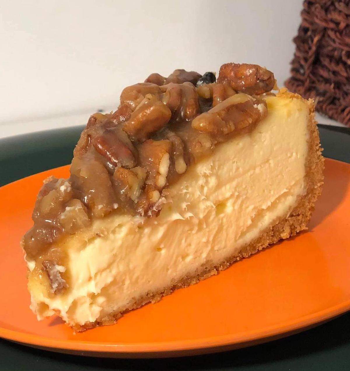 The pecan pie cheesecake at Layers in Macon is rich and delicious.