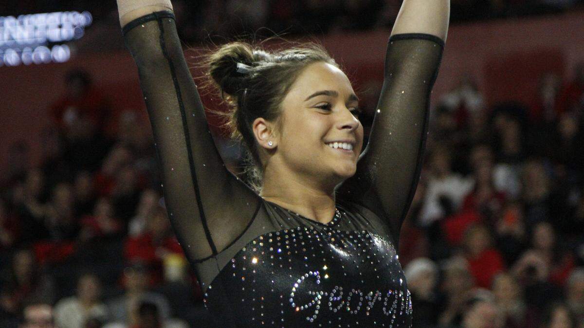 Georgia GymDog Vivi Babalis, a native of Montreal, can speak three languages -- English, French and Greek.