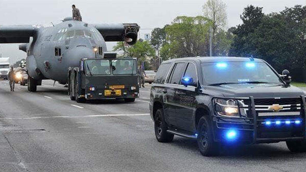 Motorists are urged to avoid Ga. 247 in front of Robins Air Force Base early Sunday as Houston County sheriff’s deputies will close sections of the roadway as they help Robins Air Force Base personnel move two C-130 airplanes, according to a Facebook post by the sheriff’s traffic division.