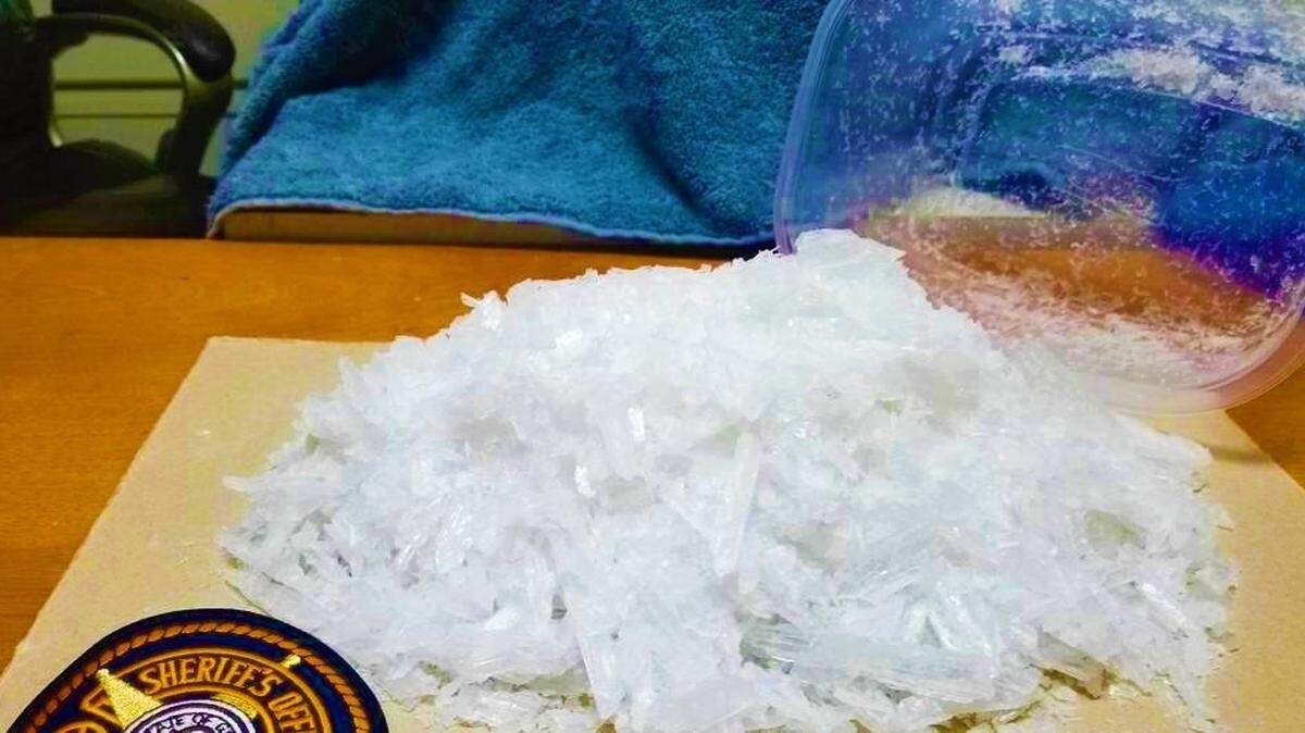 Crystal meth seized in Middle Georgia in an unrelated case.