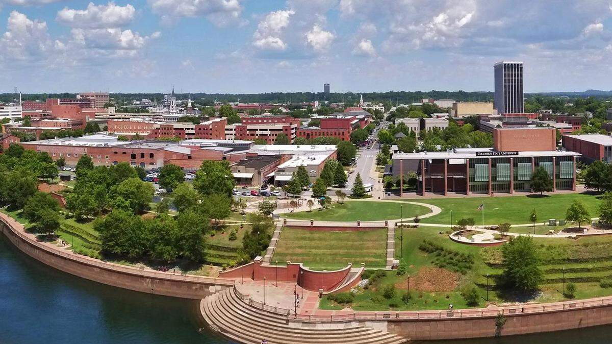 This photo shows Columbus, Georgia overhead.