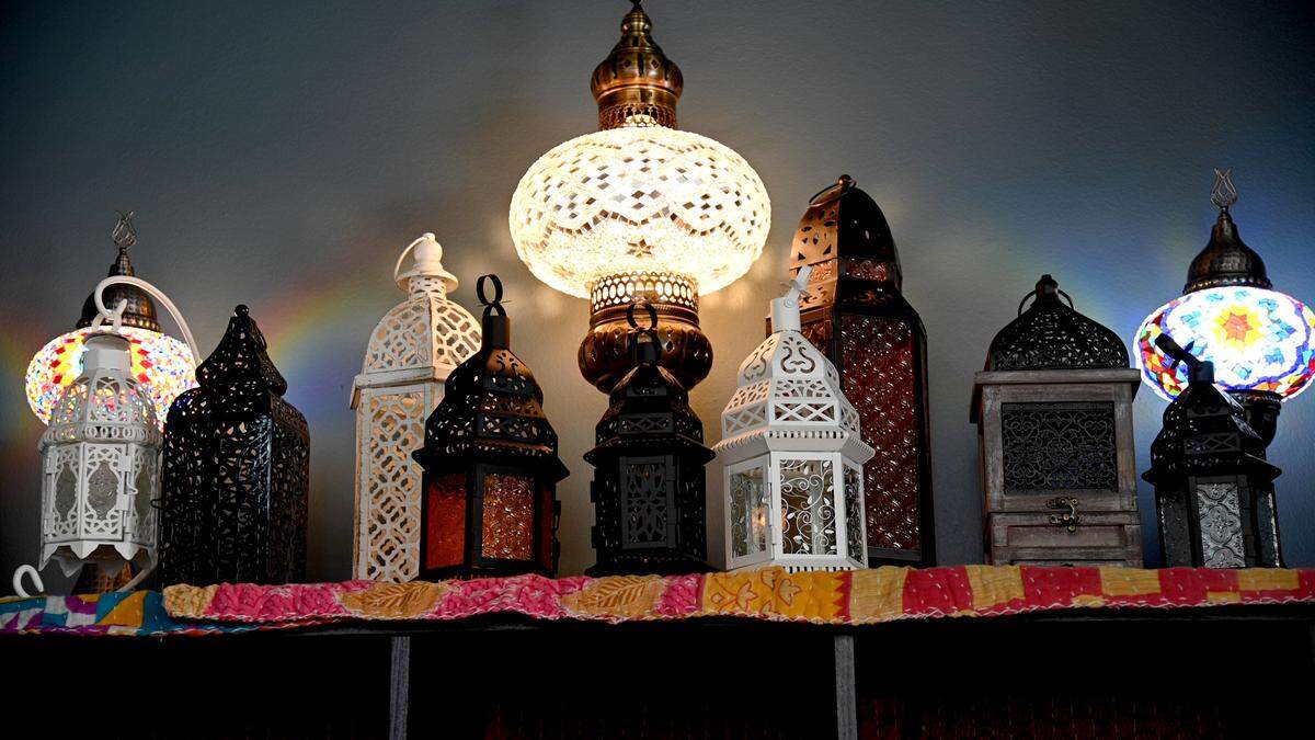 Lamps for sale at the new retail space for The Bohemian Den located at 502 Cherry St. in downtown Macon.