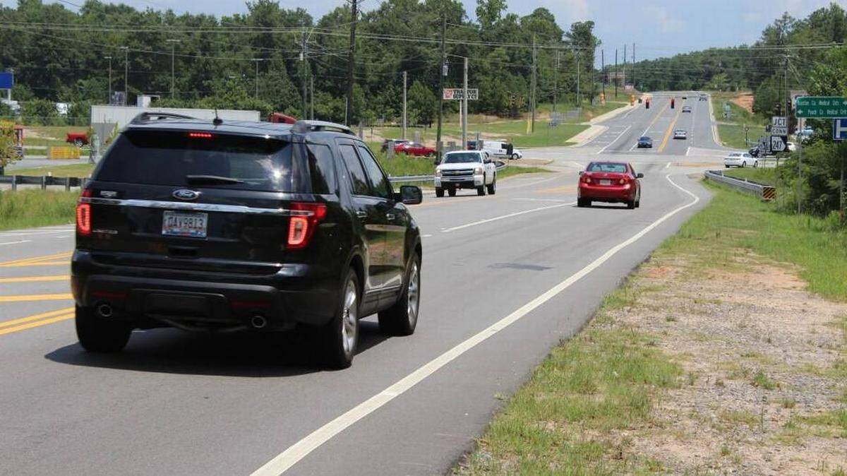 Motorists move along U.S. 41 near Watson Boulevard in Warner Robins in this file photo. Both roads would have been slated for improvements in the regional transportation sales tax that voters defeated on Tuesday.