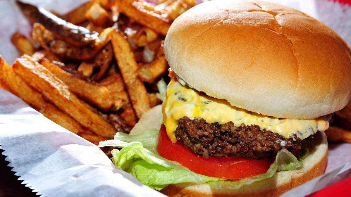 The cheeseburger with hand cut french fries at White Diamond Grill at 497 Ga. 247 in Bonaire.