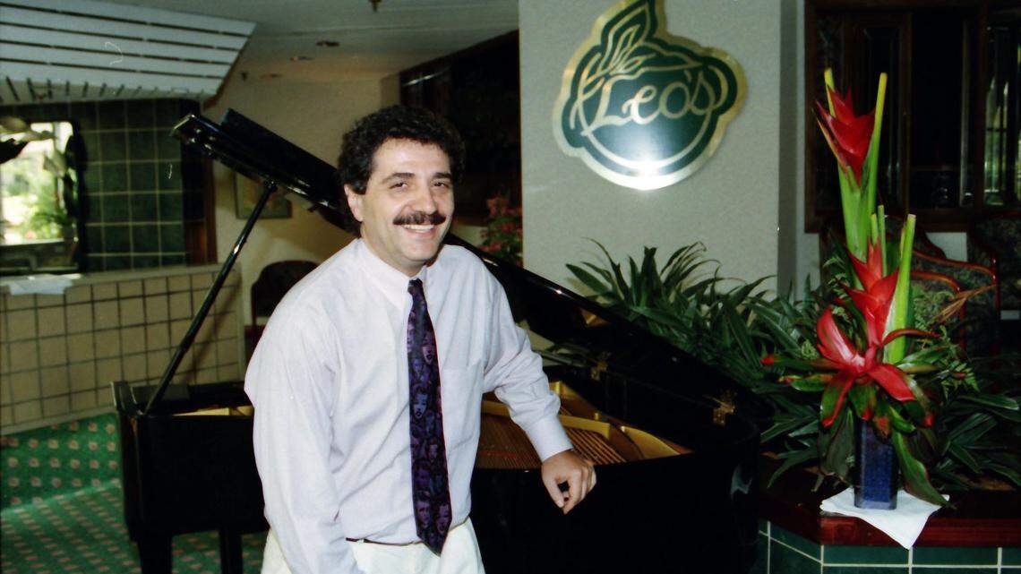 Restauratuer Leo Asimakopoulos at his business at the old Radisson hotel in 1994. He fled the country in the wake of a drug charge the next year.