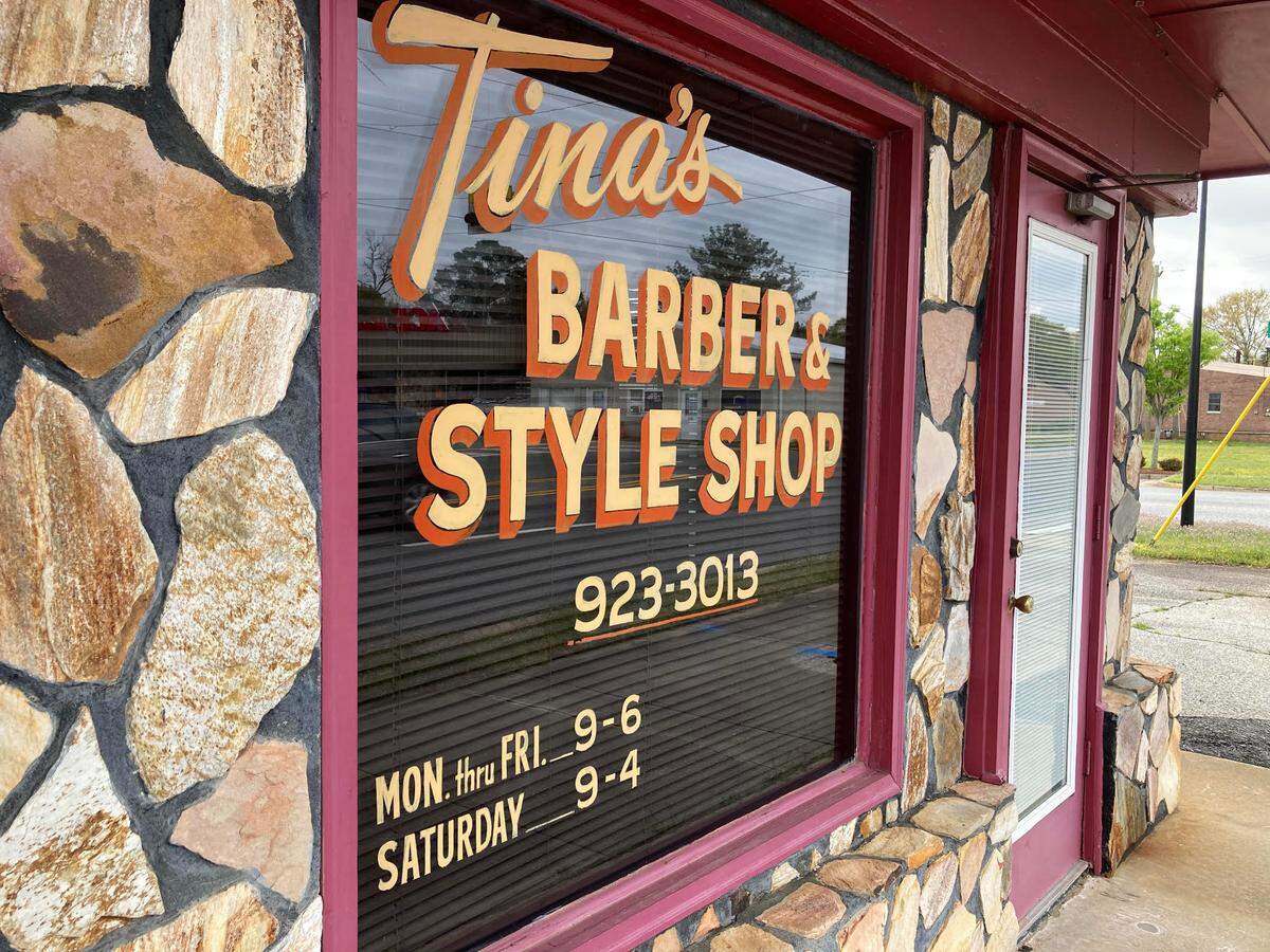 The former Tina’s Barber & Style Shop at 107 South Davis Drive is set for demolition.