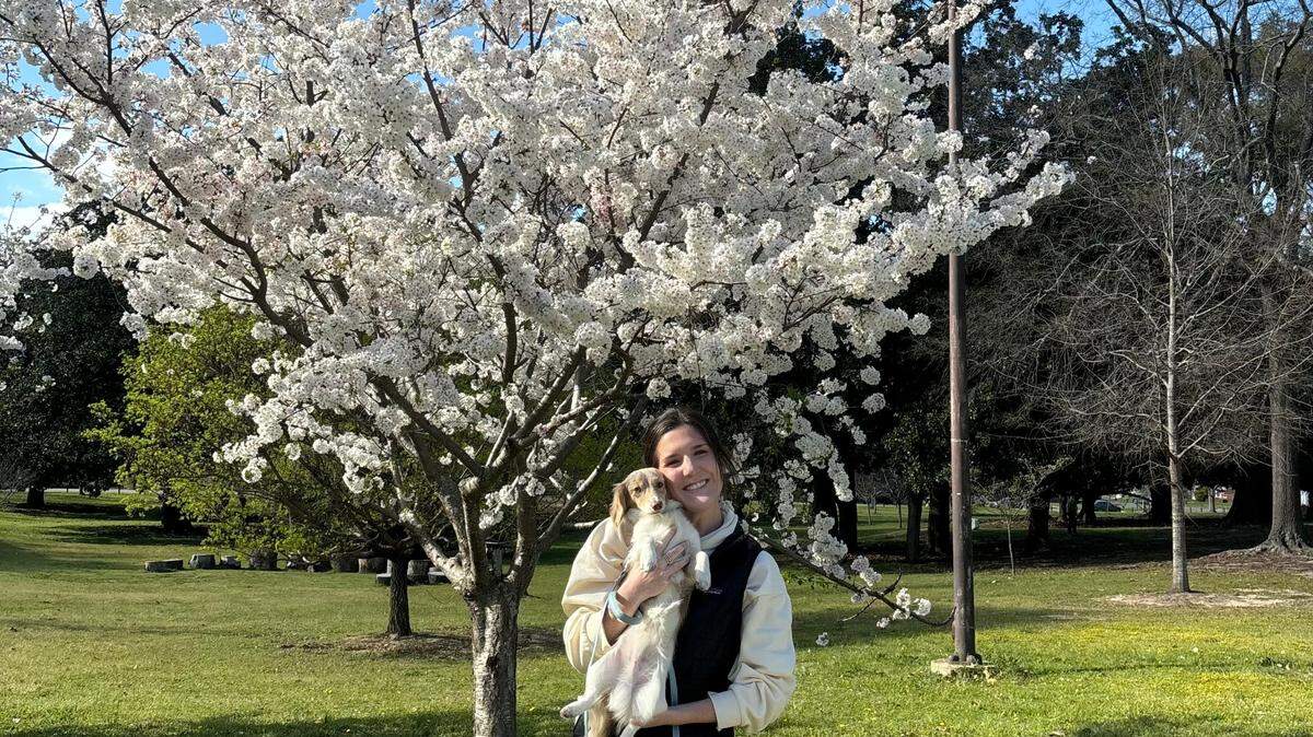 When she’s not working, Margaret likes to be outside with her dog, Roo.