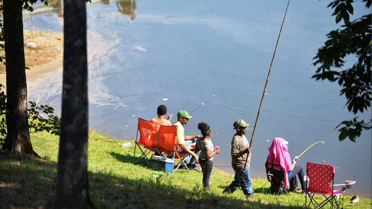 Javors Lucas Lake, which hosts the annual Kid's Fishing Derby, is open for limited fishing hours six months during the year.