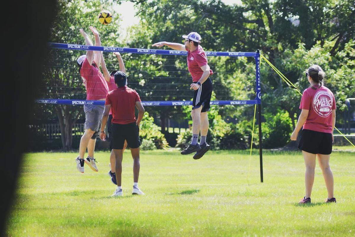 Some action during a volleyball league ran from the Macon Adult Recreational Center.